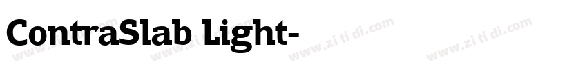 ContraSlab Light字体转换